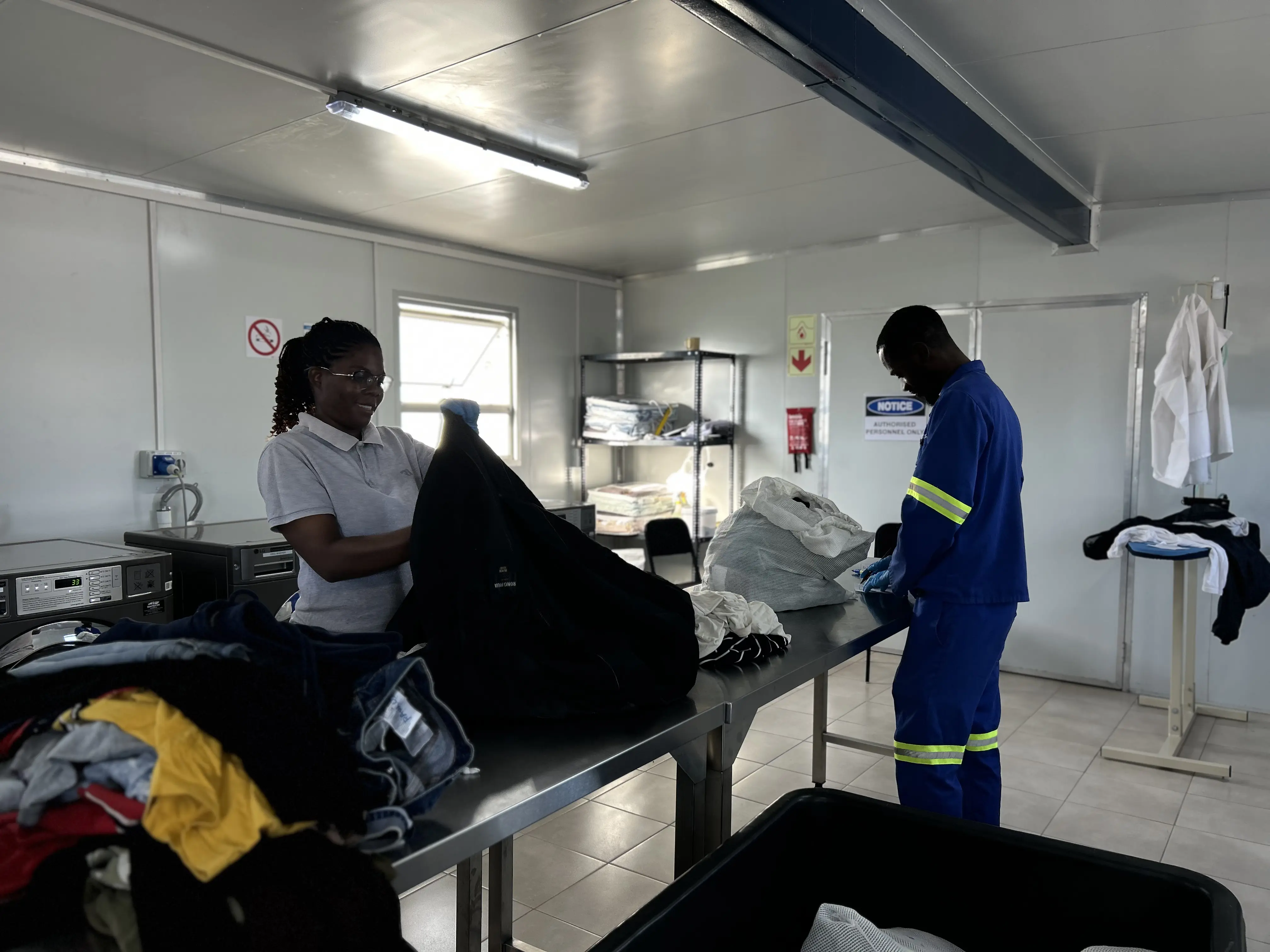 WCCS cleaning and laundry team supporting site operations