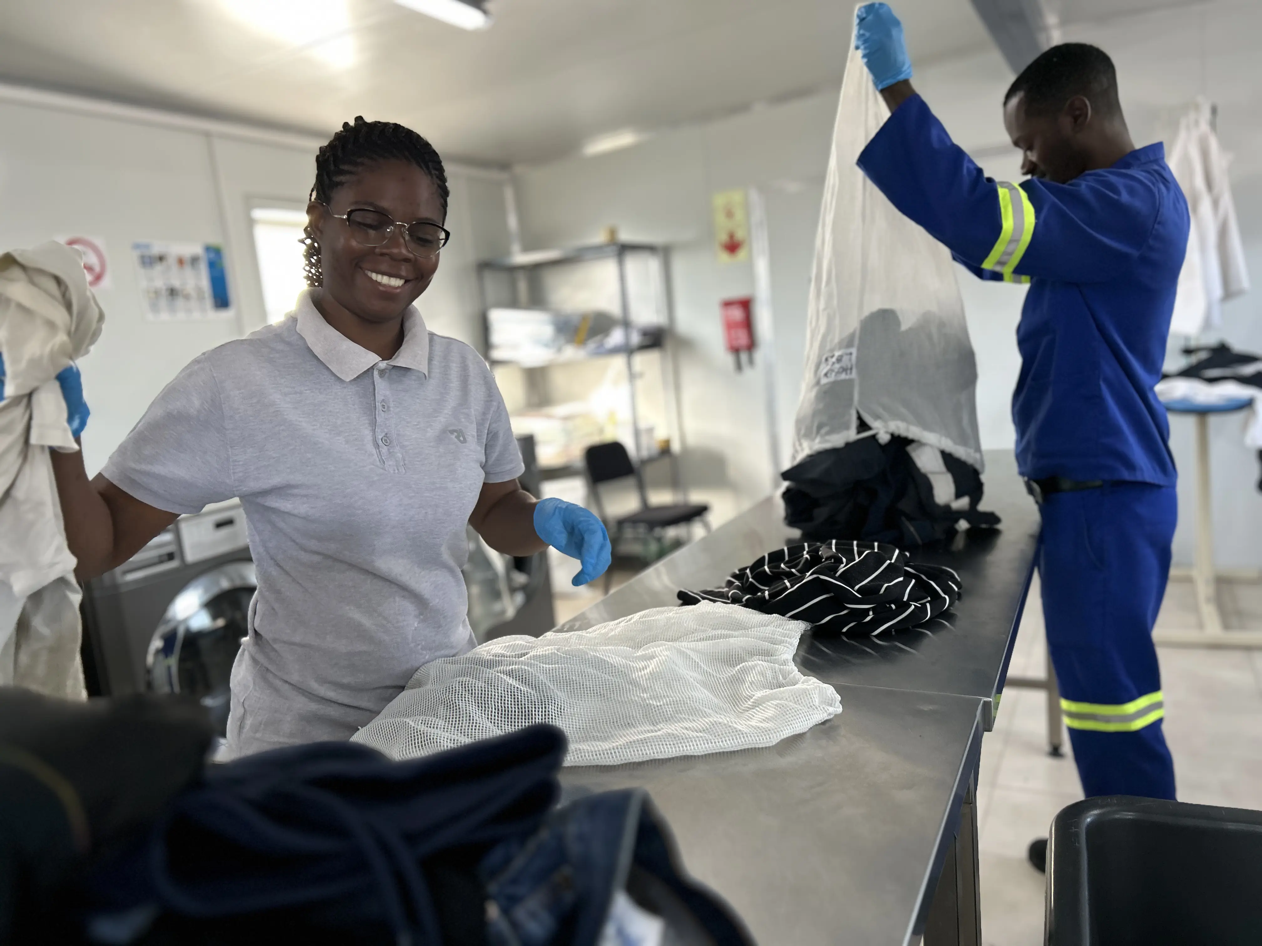 Operational workforce support and laundry service deployment