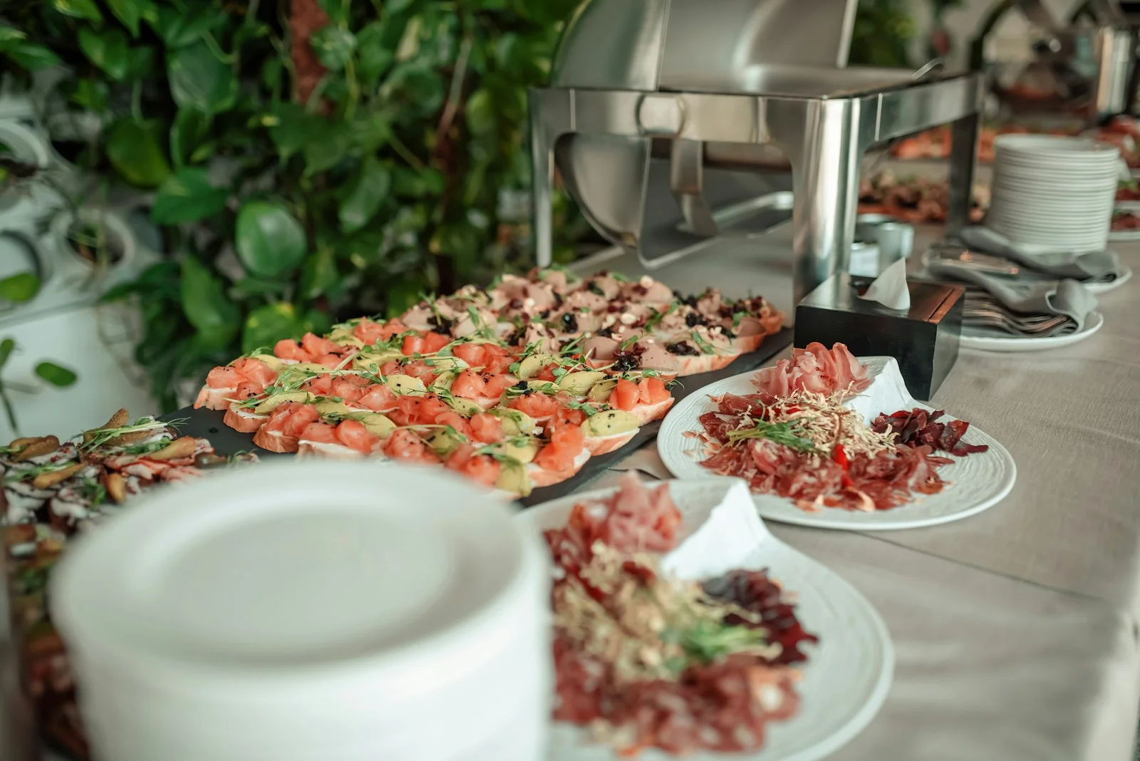 Executive catering prepared for event guests